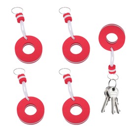 NIIIYTYB 4 Packs Floating Keychain Marine Floatable Key Rings for Boats Waterproof EVA Floats Key Chains for Boating Fishing Sailing Pool and Outdoor Sports Durable Floating Keyring Accessory
