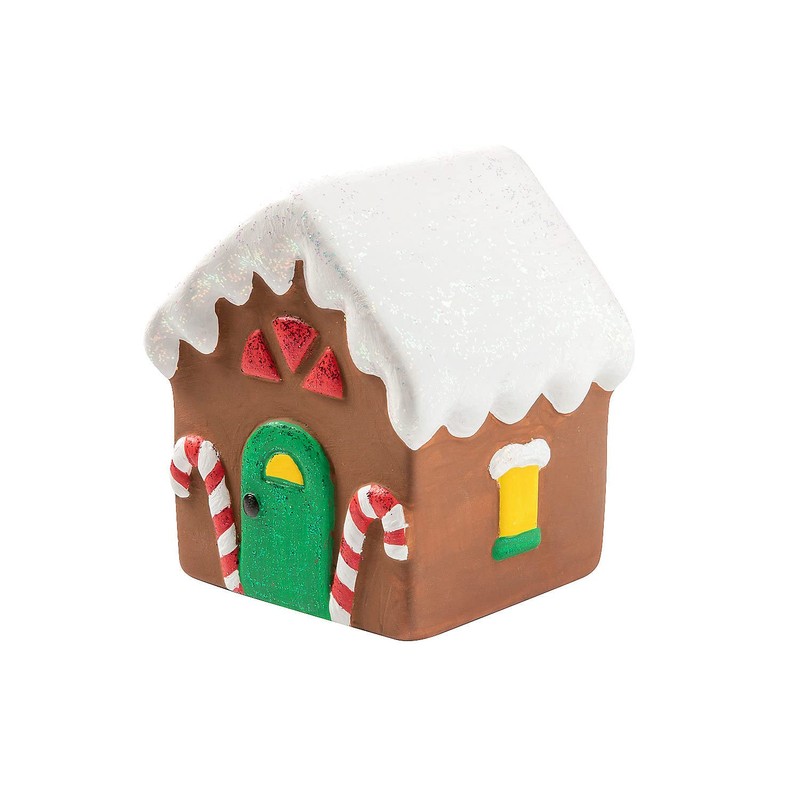 DIY Ceramic Gingerbread Houses - 12 Pieces