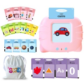 TimingSXD TimingSXD Spanish Flash Cards for Kids,Bilingual Flash Cards for Toddler/Beginning - ABC,Numbers,Colors,Shapes,Español/English Talking Flash Cards for Preschool,Kindergarten,Ages 2+