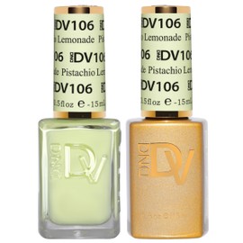 DND Gel Polish Set, Coquette Collection, UV/LED Gel Polish and Air Dry Nail Lacquer, Matching Chip-Free Polish Duo, 106 Pistachio Lemonade, 0.5 Fl Oz