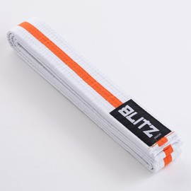 Blitz Striped Belt, Multicoloured(White/Orange) , 250 cm