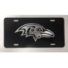 BLVD Baltimore Ravens LOGO Car Tag Diamond Etched on Aluminum