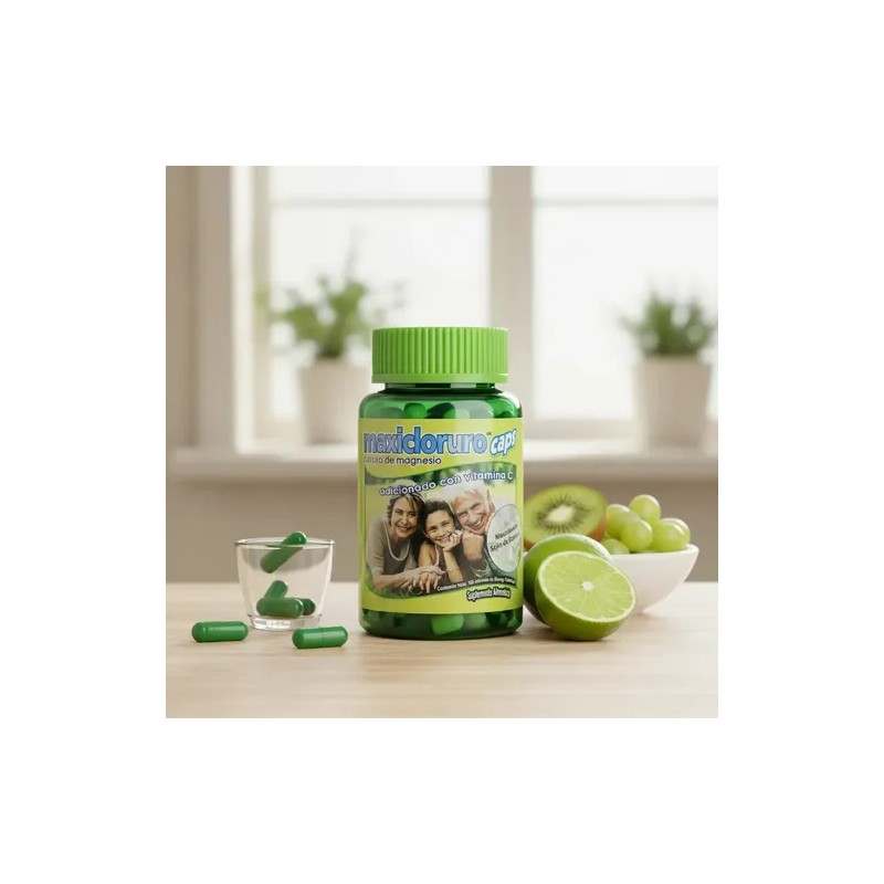 Cloruro De Magnesio Con Vitamina C (100 Caps) Maxicloruro Sabor