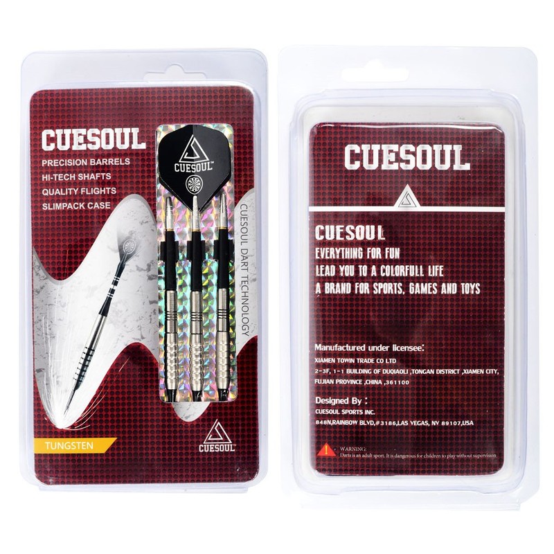 CUESOUL Tungsten Soft Tip Darts - Precision Barrel 0.6 Ounce
