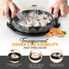 Large Chicken Shredder with Transparent Lid, Brush & Tongs -