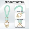 sourcing map 1 Pack Braided Leather Keychain, Keychain Ring Woven