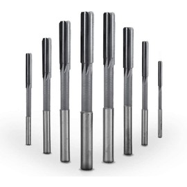 Machine Reamer Milling Reamer 10 Pieces HSS H7 Straight Flute Reamer Machine Cutter 3/4/5/6/7/8/9/10/11/12 mm