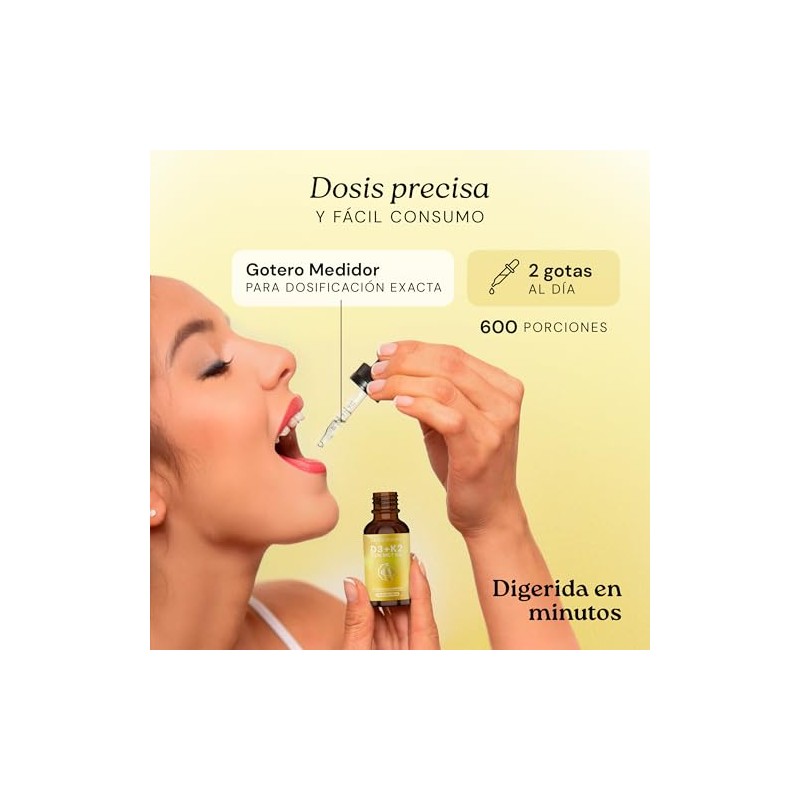 SEREMONY Vitamina D3 + K2 Con MCT Oil Aceite de