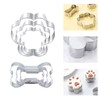 Cookie Cutters Paws Bows Set of 6 Stainless Steel Cookie