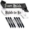Team Bride 7pc Satin Sash Set - Sophisticated & Fun
