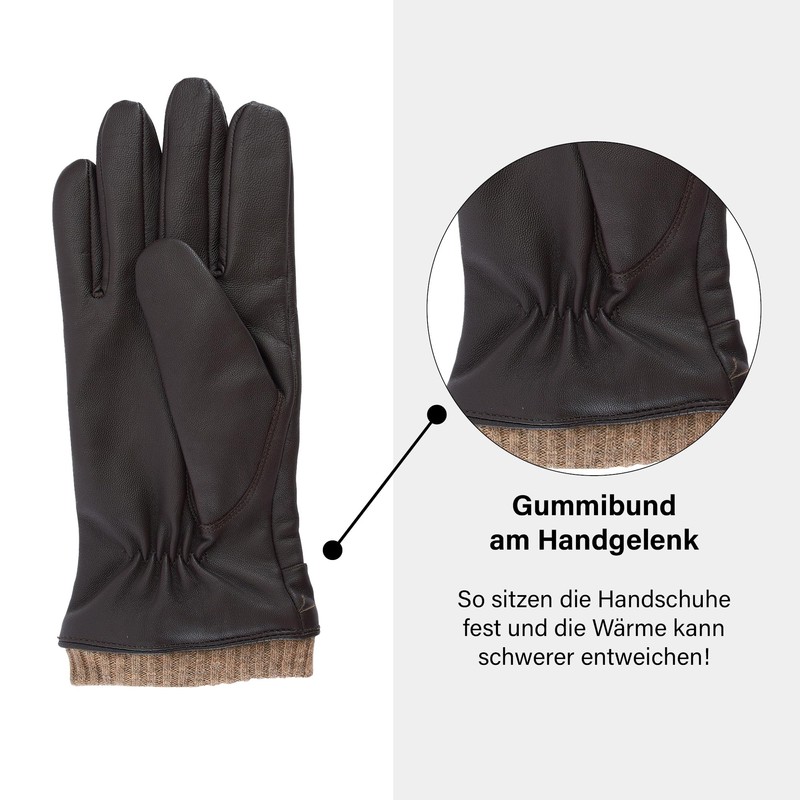 NF NITZSCHE fashion - Leather gloves for men - 100%