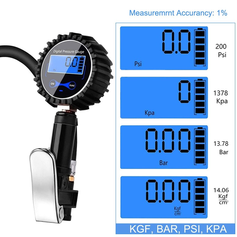 YUENTOEN Digital Tire Inflator with Pressure Gauge, 200 PSI Heavy