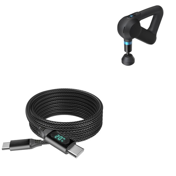 BoxWave Cable Compatible with Therabody Theragun Elite - PowerDisplay PD