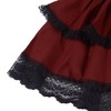 ZUNQKG Womens Red Gothic Skirt with Chain Tie Waist Lace