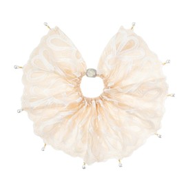 OSOPLAY Floral Embroidered Lace Hair Scrunchie for Women Ponytail Holder Hair Accessory Stretchy for Thick Thin Hair (Ballet)