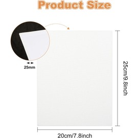 10 Pcs Canvas for Painting 20X25cm/8''x10'', Painting Canvas Cotton Acid-Free White Blank Canvas Panels for Acrylic Paint, Oil Paint & Wet Water Art Media, Hobby Painters, Beginners