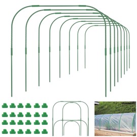 Greenhouse Hoops Grow Tunnel, 8 Sets Long Garden Hoops(41.3" x 31.5"), Rust-Free Steel with Plastic Coated Garden Hoops Frame for Garden Netting Raised Bed Plant Shade Cloth Row Cover, DIY Hoops Kit
