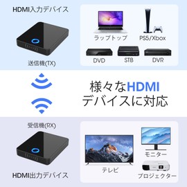 BeQOOL Wireless HDMI Transmitter and Receiver, 4K/5Ghz/30M Stable Transmission Distance: HDTV Projectors for Extensions, Laptops, Home Theaters, Conferences, etc. (Technical Standards Certification Number: R 217-220554) (Black)