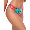 Ocean Blues Women's Blue Floral Low Waisted Bikini Bottom Full