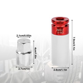 D-Wheel Locking Lug Nut Removal Tool Kit, Steel Drive Wheel Lock Key with Socket Anti-Theft Wheel Nut Remover & Installer for Automotive Repair