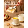 Sweese Embossed French Butter Crock with Water, Ceramic Butter Keeper