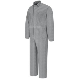 Red Kap Men's Snap Front Cotton Coverall, Oversized Fit, Long Sleeve, Herringbone, 50