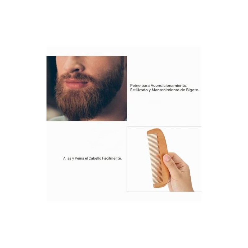 Wytino Peine de Barba para Hombres, Kit de Peine de