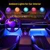 Honalia Interior Car Lights, 4Pcs Car LED Lights with Music