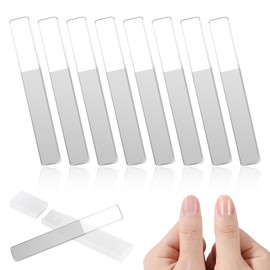 8 Pcs Nano Nail File, Glass Nail File for Natural Nails, Glass Nail Buffers Shiner Polisher, Glass Nail Files for Women with Case