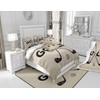 Golf Sports Bedding Set Queen Size Black Sketch Golf Ball