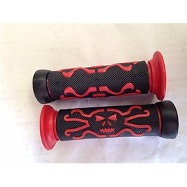 XKMT-Skull Grips RED QUAD Compatible With KAWASAKI POLARIS SEADOO WATERCRAFT BOMBARDIER JET SKI FOREMAN RECON RINCON Brute Force Prairie ATV BRUIN GRIZZLY KODIAK [B017QV8TBC]