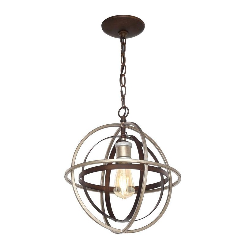 Home Decorators Collection 27030 1-Light Bronze & Champagne Pewter Mini