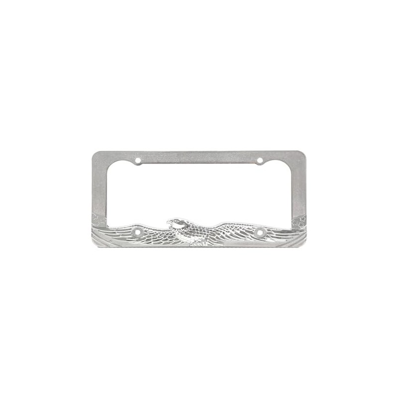 CLA Eagle Metal License Plate Frame - Chrome