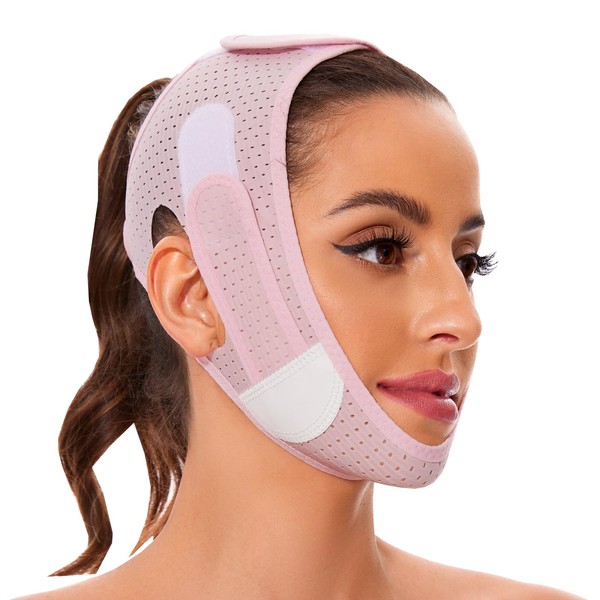 V Line Lifting Mask, Reusable Double Chin Reducer Strap for