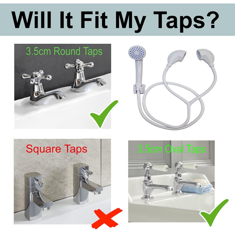 Home Flair Portable Shower | Push On Tap Shower Head