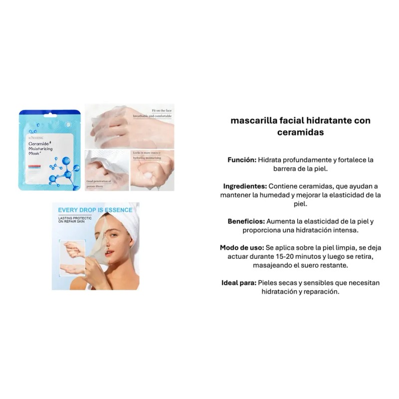 Mascarilla Facial Hidratante Coreana Kormesic 10pzs