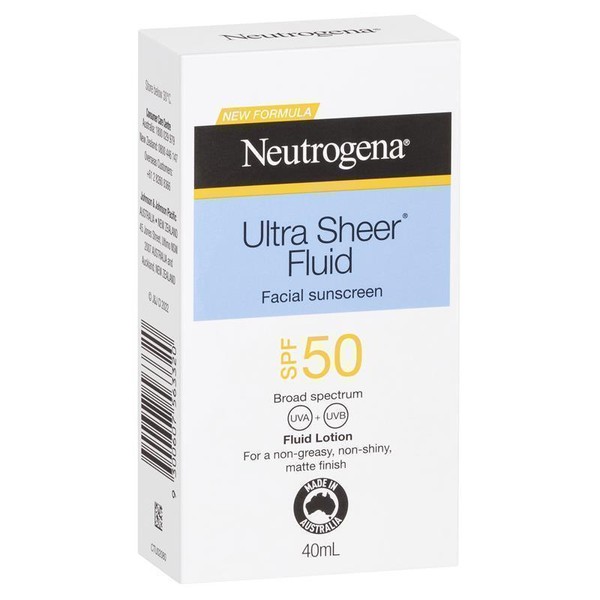 Neutrogena Ultra Sheer Face Fluid Facial Sunscreen SPF 50 40ml