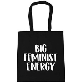 Hippowarehouse Big feminist energy Tote Shopping Gym Beach Bag 42cm x38cm, 10 litres