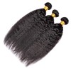 HeioWuio Yaki Hair Bundles Natural Black Color Brazilian Remy Hair