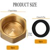 6pcs Brass Blanking Caps 1/4,Internal Thread Spigot with 6 Sealing
