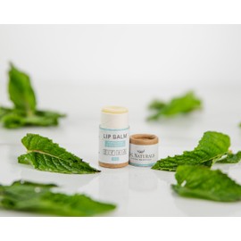 J&L Naturals Sustainable Lip Balm | Organic Ingredients, 100% Natural, Eco-Friendly | Cruelty Free, Vegan, Paraben Free, Silicone Free (Peppermint & Eucalyptus, 2-Piece Duo)