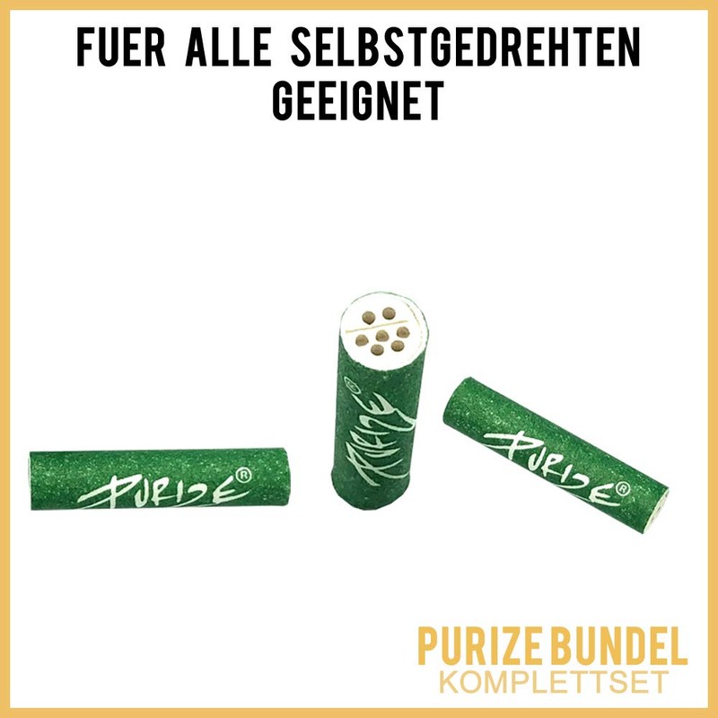 PURIZE Xtra Slim Filters (Purize 250 Pieces Activated Carbon Filters