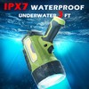 FORTO Rechargeable Spotlight Flashlight, 200000 Lumens Handheld Spotlight with Foldable