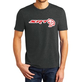 Detroit Shirt Company Men's Dodge SRT Hellcat T-Shirt (Heather Black) (US, Alpha, 5X-Large, Regular, Regular)