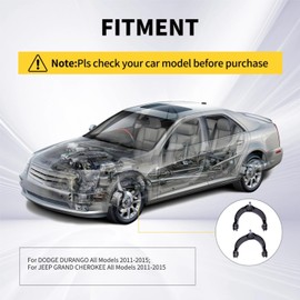 KAYULONE Front Upper Control Arms Fit for Dodge Durango Jeep Grand Cherokee 2011-2015 K621608 K621607 w/Ball Joints Assembly