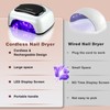 Professional Rechargeable 96W UV LED Nail Lamp, Cordless Nail Dryer