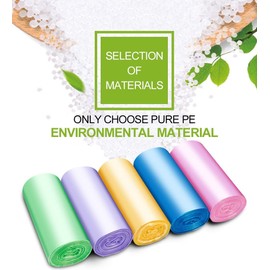 8 Gallon/150pcs Medium Trash Bags, FORID Colorful Clear Garbage Bags, Extra Strong Rubbish Bags for Home, Office, Car/30 Liter/5 Rolls