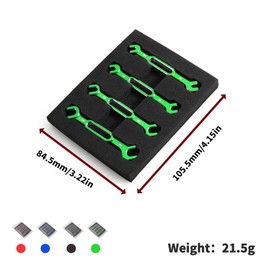 KEEDA 4PCS RC Aluminiumlegierung Schraubenschlüssel, 3.0/3.2/3.5/3.7/4.0/5.0/5.5/6.0mm Kugelendentferner RC Kugelgelenk Werkzeug für RC Modell Auto Boot RC Drone (Grün)