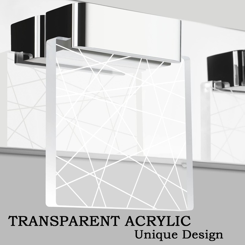 Aipsun Modern Bathroom Vanity Light 3 Light Stainless Steel Chrome