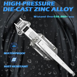 TrailMlix Walk in Cooler Door Handle - Freezer Door Cooler Complete Latch Replacement Kit, Freezer Radial Latch - 1/8 in to 1/4 in(Flush) and 5.9" Solid Metal Interior Release Handle